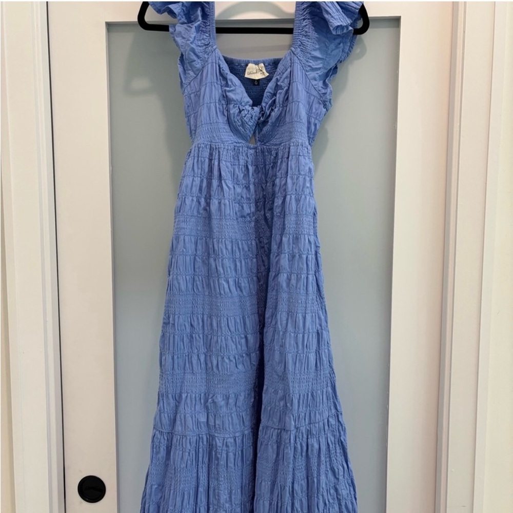 Universal Thread Light Blue Ruffled Maxi Dress - image 1